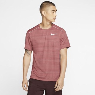 Top Nike Dri-FIT Miler Maneca Scurta Running Barbati Rosii Deschis Rosii Deschis | ZRJY-43072